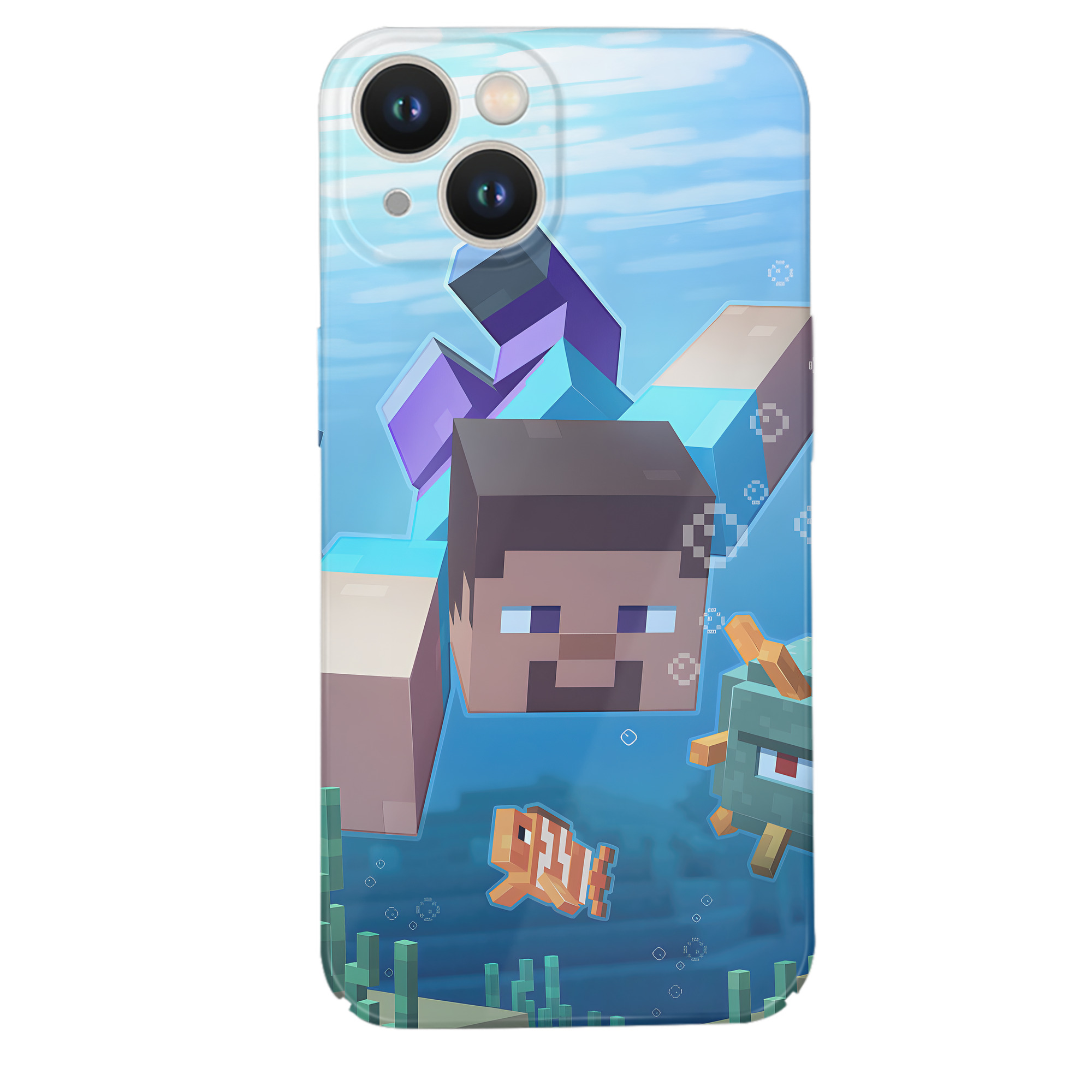 （画像用） マインクラフト ブロックの世界 Minecraft MC Block world 【iPhone 14シリーズ対応】ハードケース